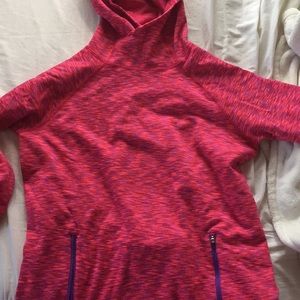 Pink multicolor hooded sweatshirt